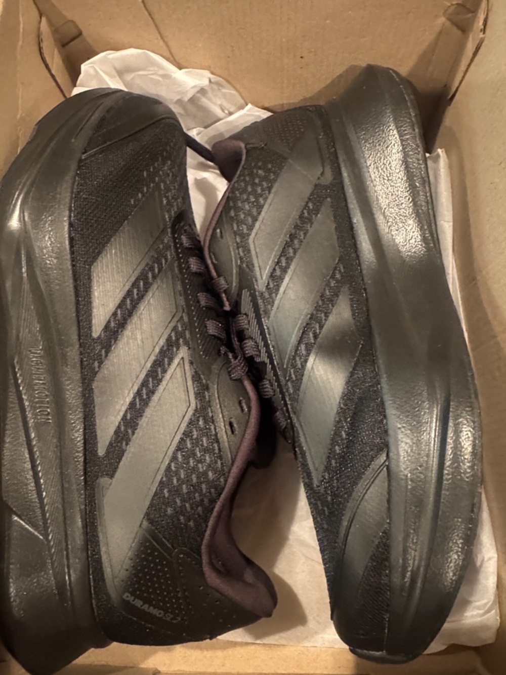 New adidas running All-Black Athletic Trainers size 7